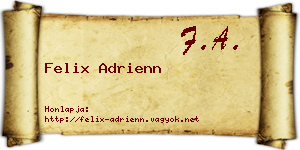 Felix Adrienn névjegykártya